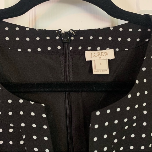 J. Crew Polka Dot V-Neck Shift Sleeveless Dress, size 8 - Picture 2 of 11